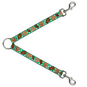 Dog Leash Splitter - Fried Chicken & Waffles Plaid White/Green Dog Leash Splitters Buckle-Down   