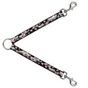 Dog Leash Splitter - Flying Pigs Black/White/Pink Dog Leash Splitters Buckle-Down   