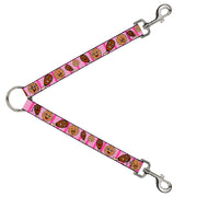 Dog Leash Splitter - Fried Chicken & Waffles Plaid Pinks Dog Leash Splitters Buckle-Down   
