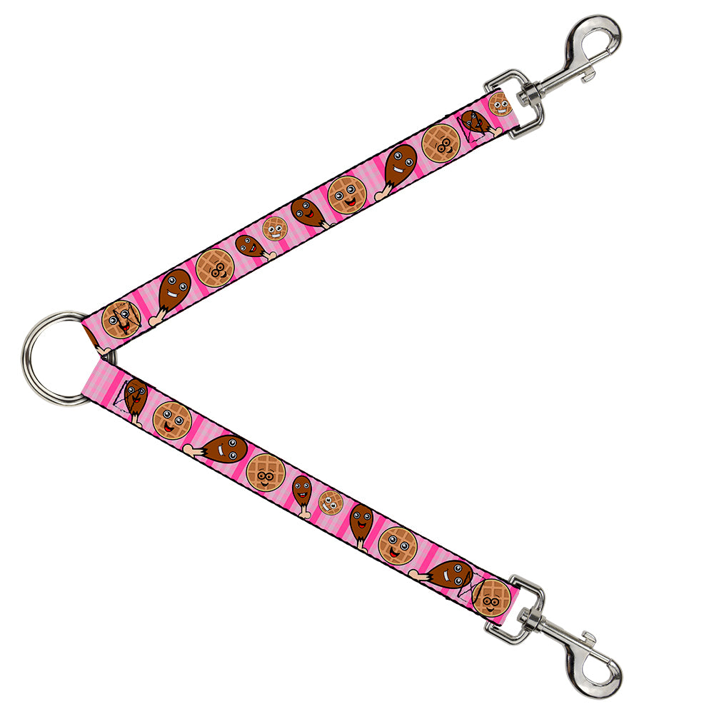 Dog Leash Splitter - Fried Chicken & Waffles Plaid Pinks Dog Leash Splitters Buckle-Down   
