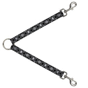 Dog Leash Splitter - Floral Collage Black/Gray/White Dog Leash Splitters Buckle-Down   