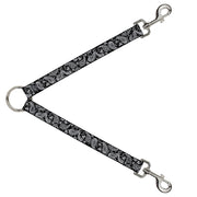 Dog Leash Splitter - Floral Paisley Black/White Dog Leash Splitters Buckle-Down   