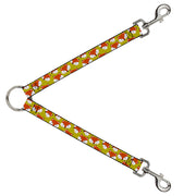 Dog Leash Splitter - Fox Face Scattered Warm Olive Dog Leash Splitters Buckle-Down   
