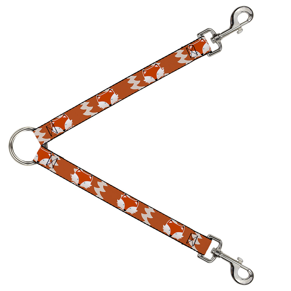 Dog Leash Splitter - Fox Face/Tail Orange/Natural Dog Leash Splitters Buckle-Down   