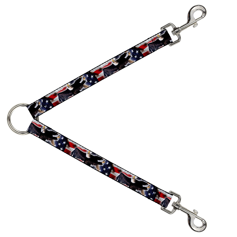 Dog Leash Splitter - Flying Eagle/American Flag Dog Leash Splitters Buckle-Down   