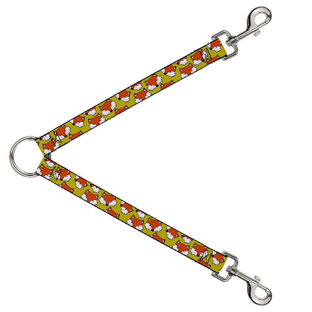 Dog Leash Splitter - Fox Face Scattered Warm Olive2 Dog Leash Splitters Buckle-Down   