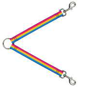 Dog Leash Splitter - Flag Pansexual Pink/Yellow/Blue Dog Leash Splitters Buckle-Down   