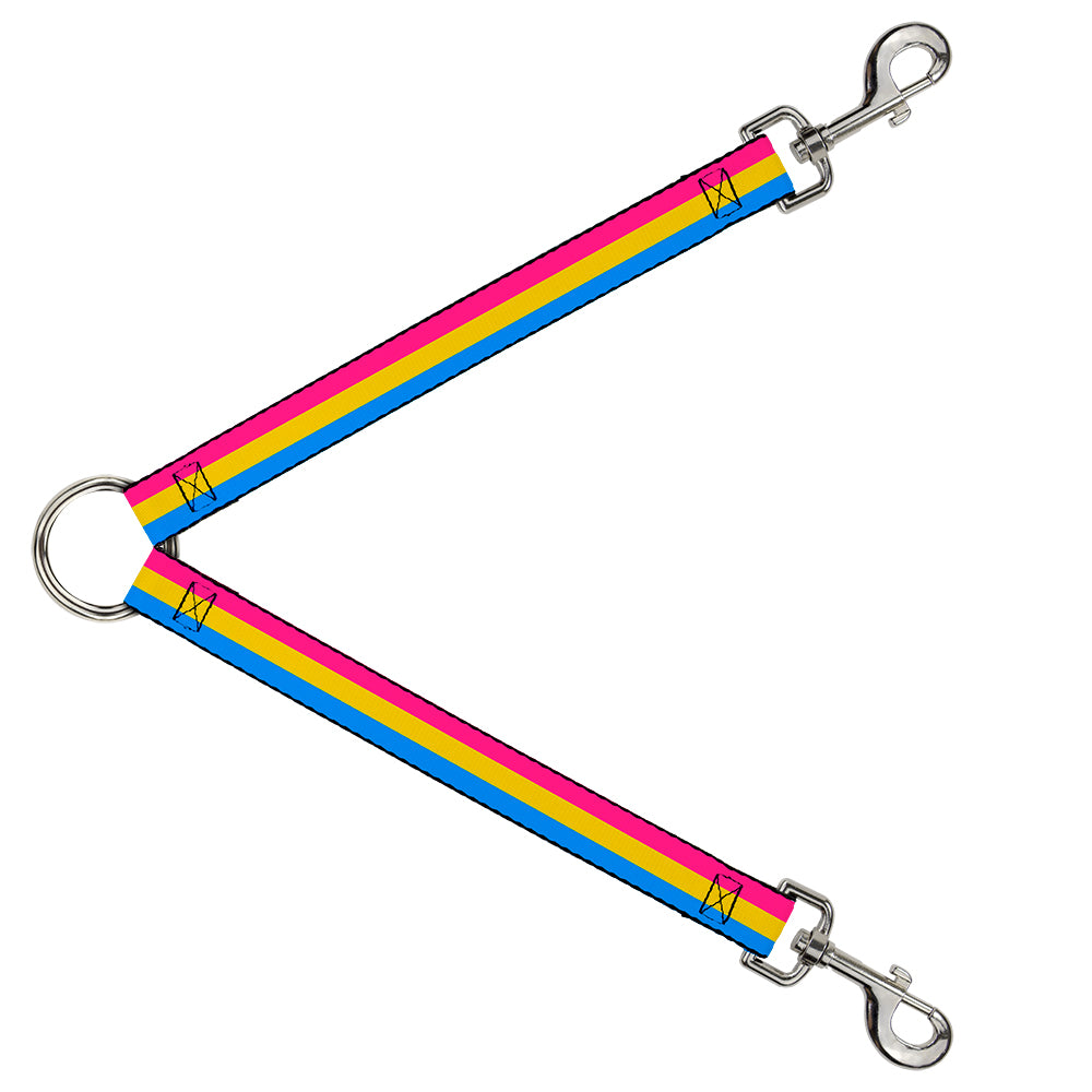 Dog Leash Splitter - Flag Pansexual Pink/Yellow/Blue Dog Leash Splitters Buckle-Down   