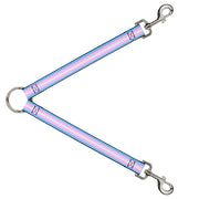Dog Leash Splitter - Flag Transgender Baby Blue/Baby Pink/White Dog Leash Splitters Buckle-Down   