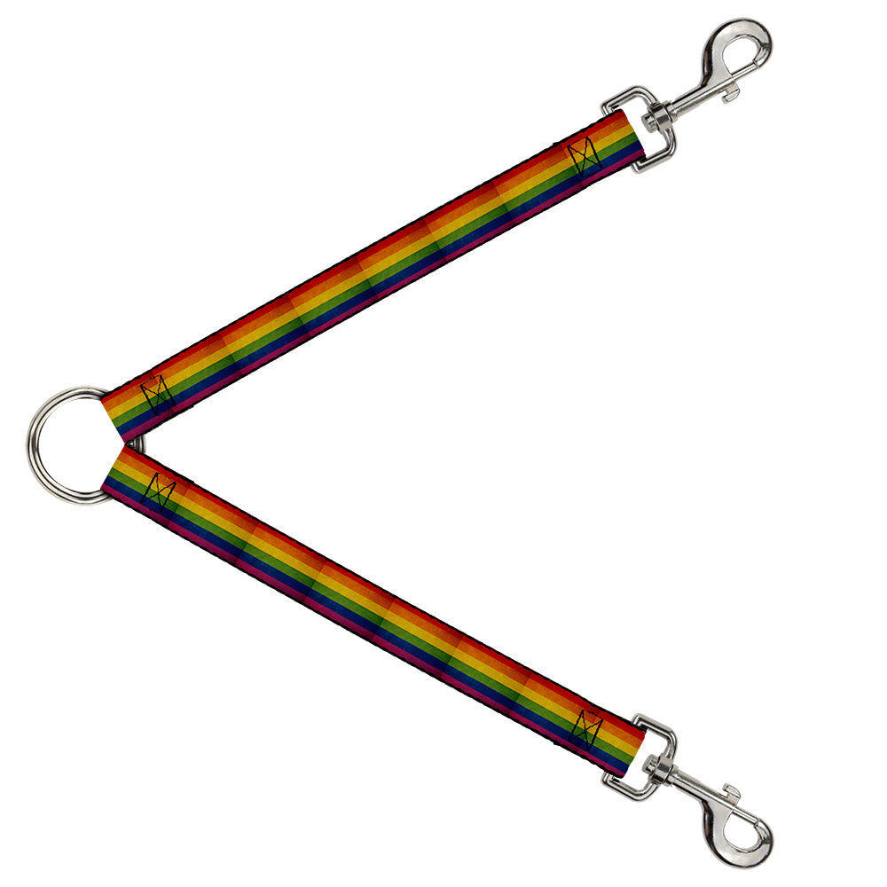 Dog Leash Splitter - Flag Pride Distressed Rainbow Dog Leash Splitters Buckle-Down   