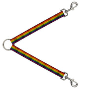 Dog Leash Splitter - Flag Pride Distressed Rainbow Dog Leash Splitters Buckle-Down   