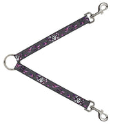 Dog Leash Splitter - Girlie Skull Gray Dog Leash Splitters Buckle-Down   