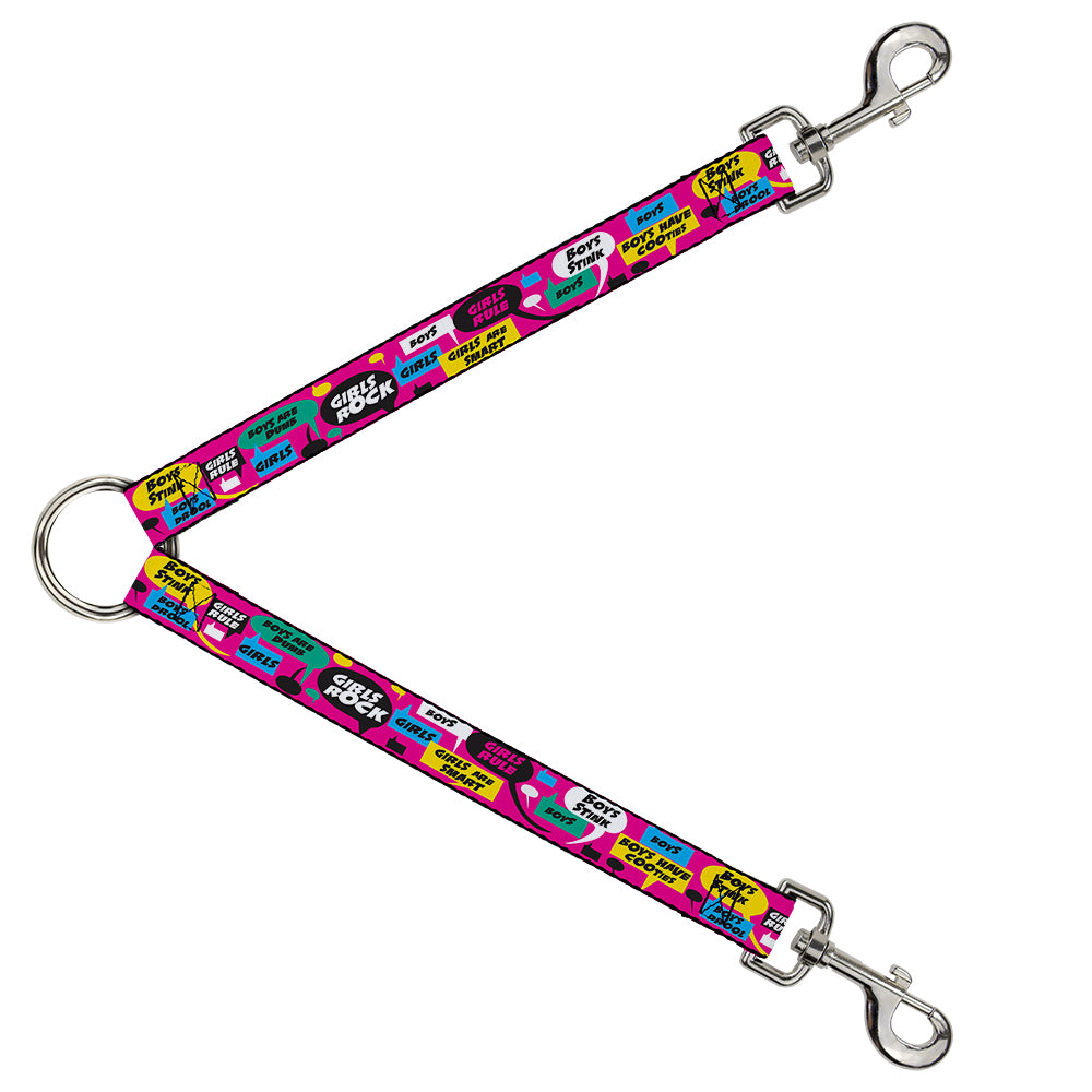 Dog Leash Splitter - Girls Rule Bubbles Dog Leash Splitters Buckle-Down   