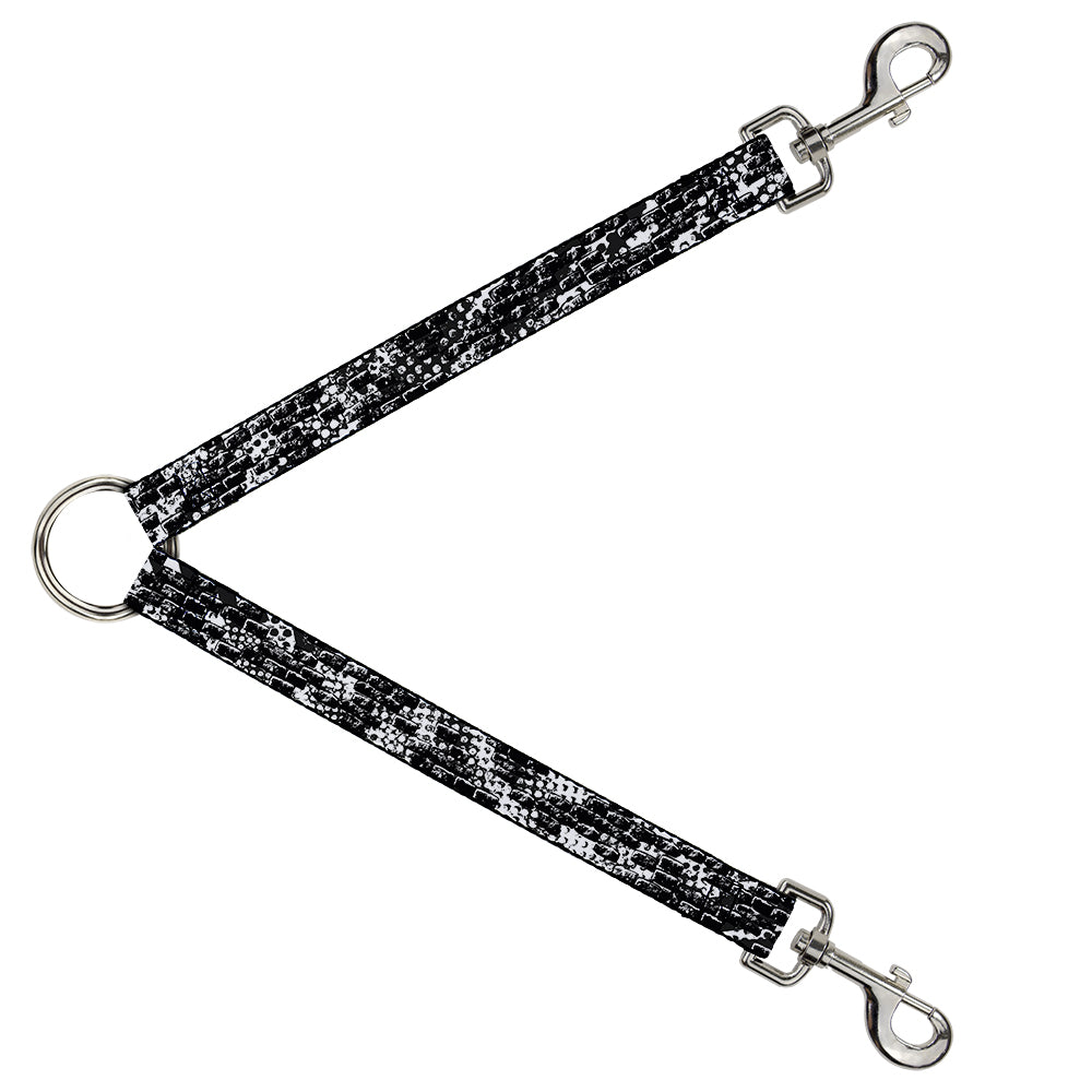 Dog Leash Splitter - Grunge Bricks Black/White Dog Leash Splitters Buckle-Down   