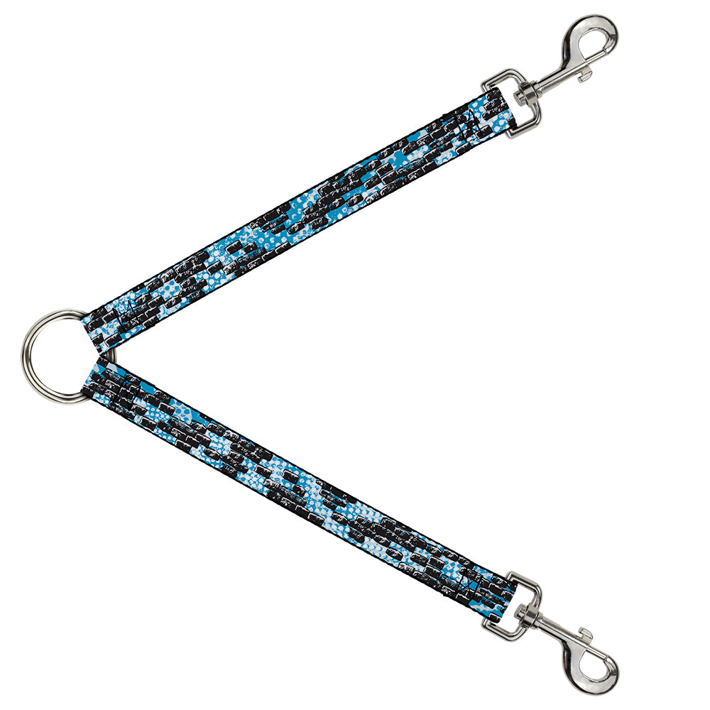 Dog Leash Splitter - Grunge Bricks Blue Dog Leash Splitters Buckle-Down   