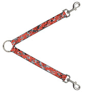 Dog Leash Splitter - Grunge Bricks Orange Dog Leash Splitters Buckle-Down   