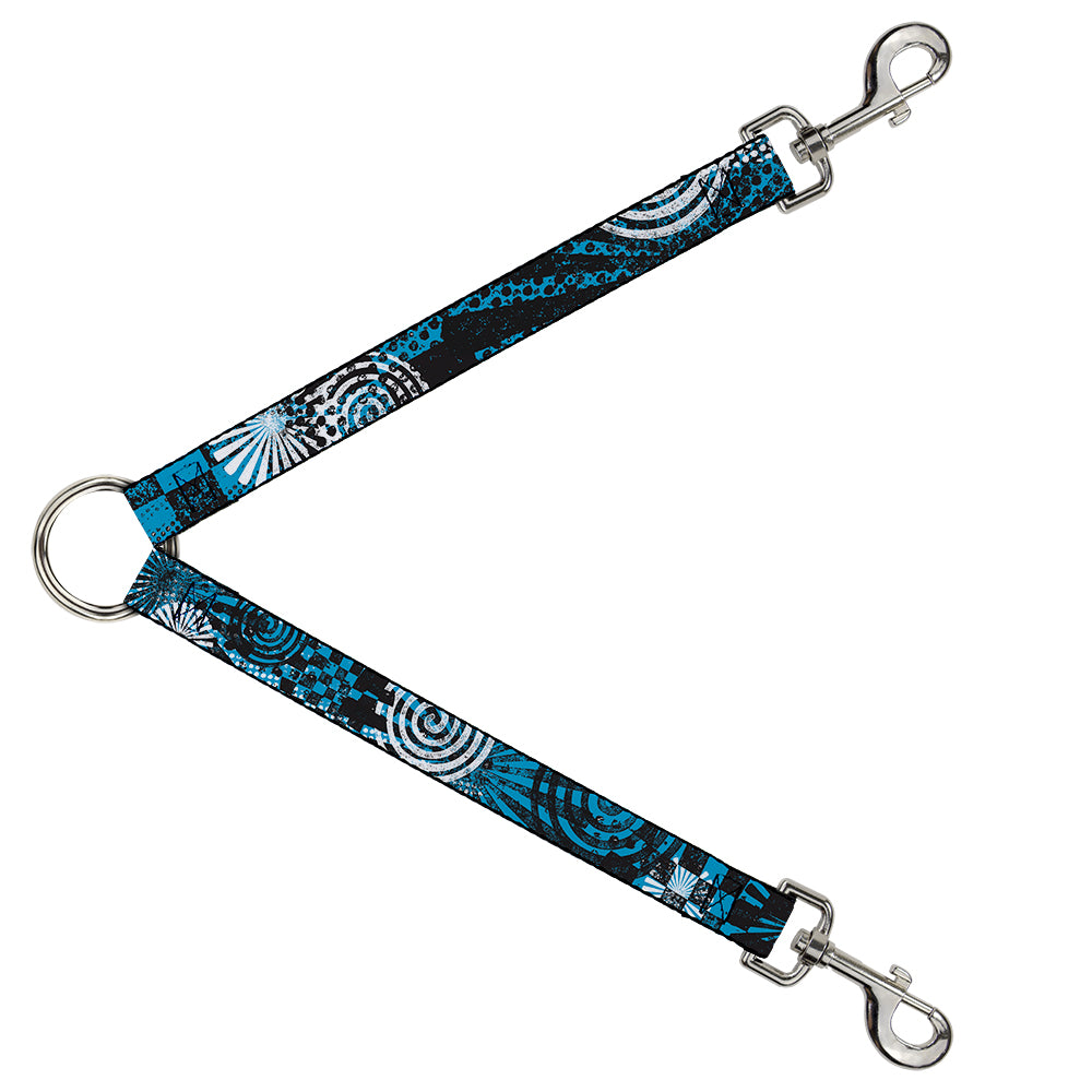 Dog Leash Splitter - Grunge Chaos Blue Dog Leash Splitters Buckle-Down   