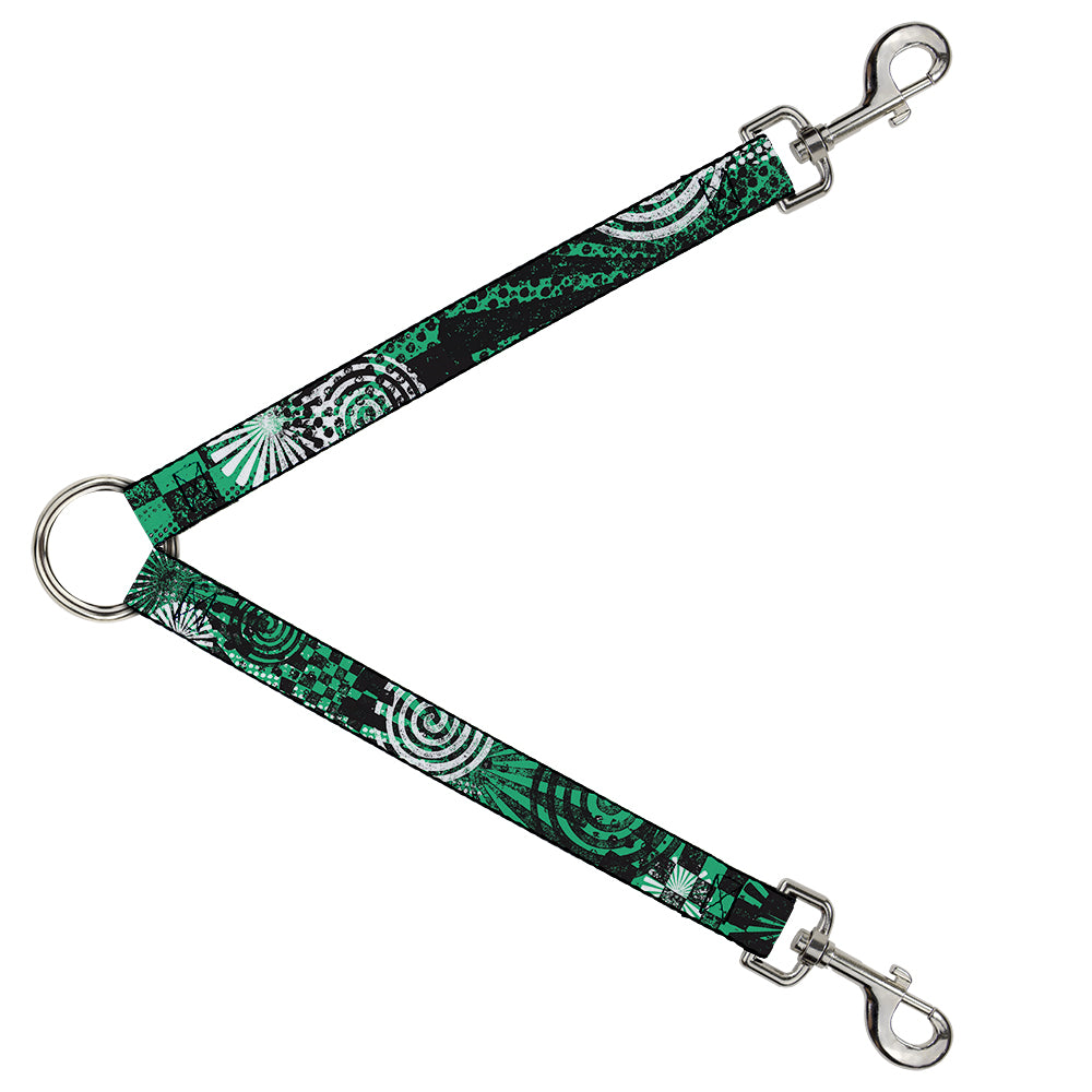 Dog Leash Splitter - Grunge Chaos Green Dog Leash Splitters Buckle-Down   
