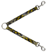 Dog Leash Splitter - Grunge Checker Flag Green Dog Leash Splitters Buckle-Down   