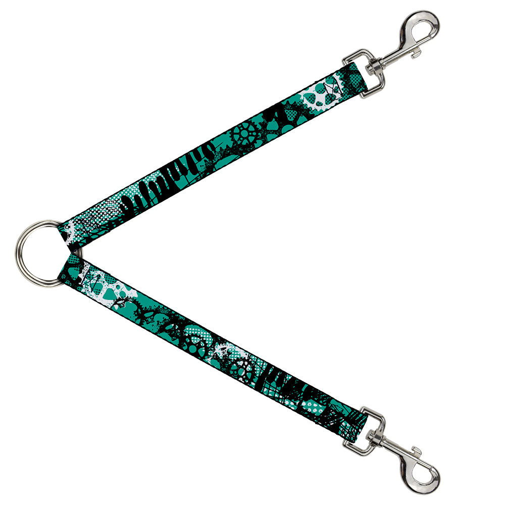 Dog Leash Splitter - Grunge Gears Green Dog Leash Splitters Buckle-Down   