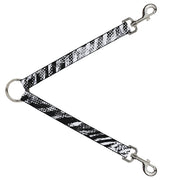 Dog Leash Splitter - Grunge Tread Black/White Dog Leash Splitters Buckle-Down   