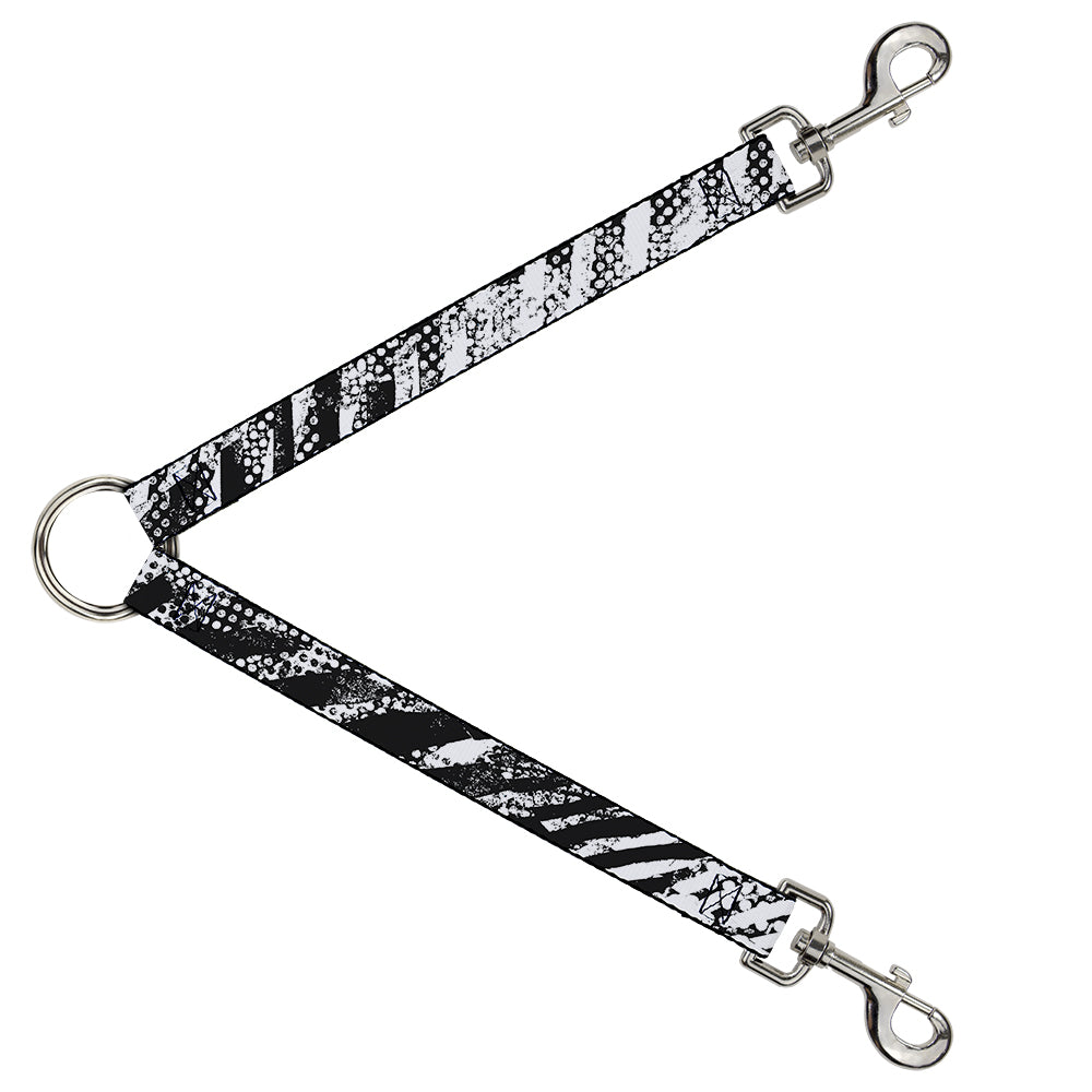 Dog Leash Splitter - Grunge Tread Black/White Dog Leash Splitters Buckle-Down   