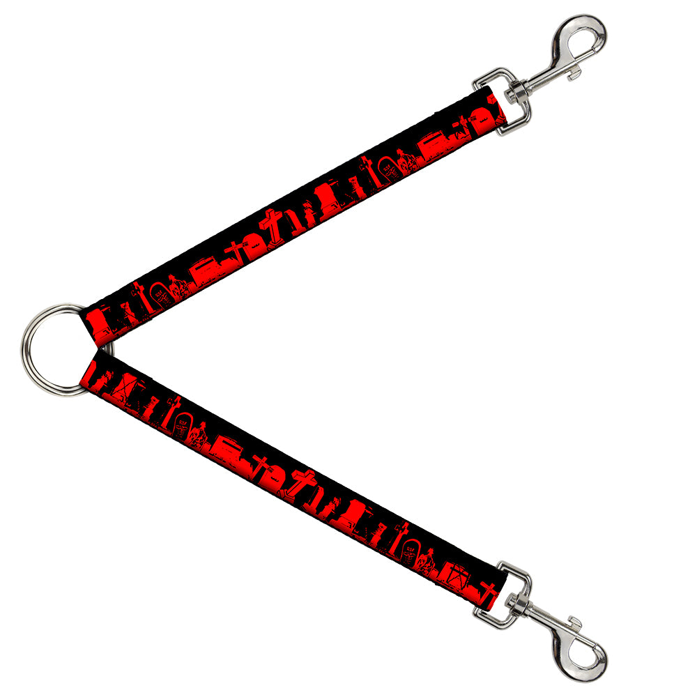 Dog Leash Splitter - Graveyard Black/Red Dog Leash Splitters Buckle-Down   