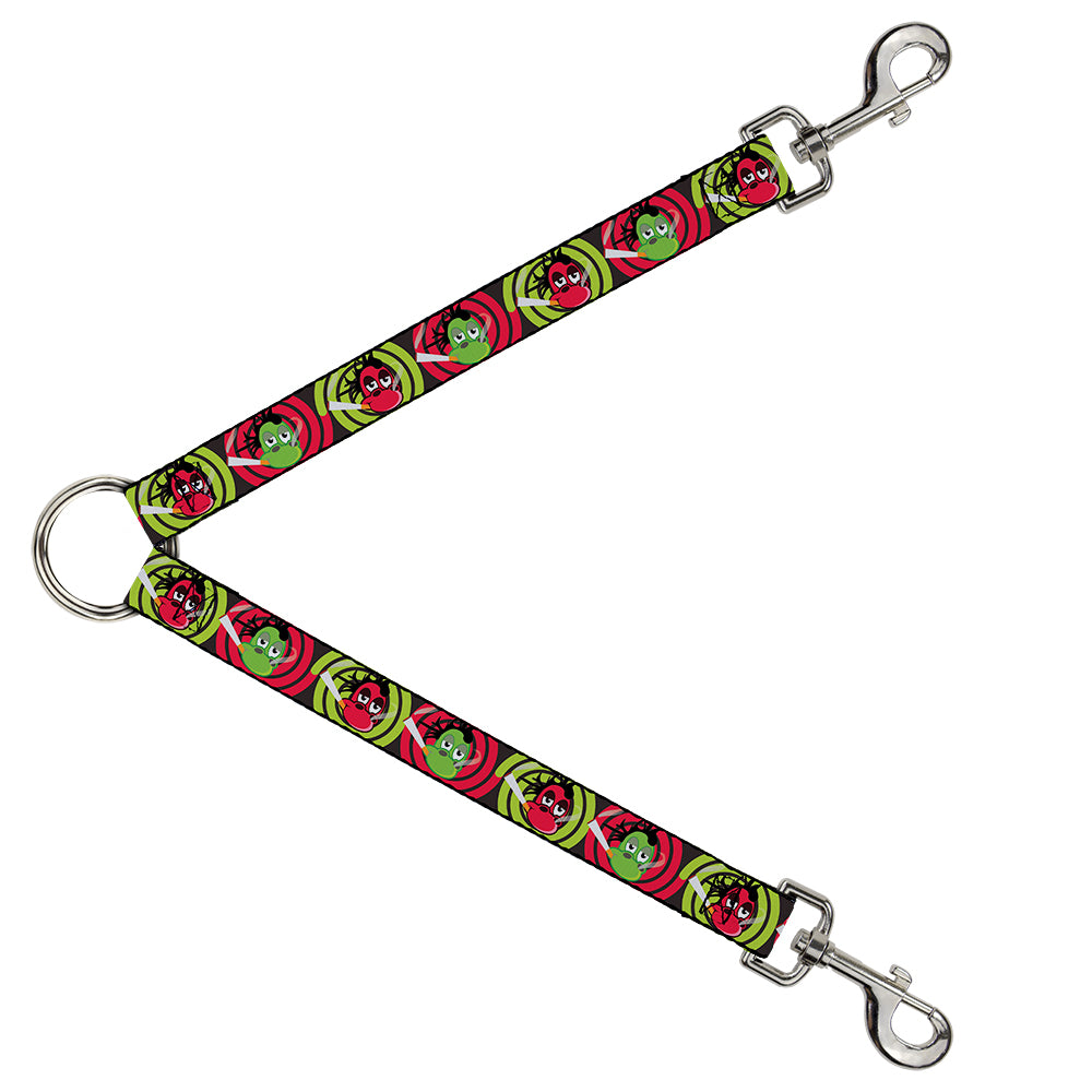 Dog Leash Splitter - Green & Red Dragons Smoking Gray Dog Leash Splitters Buckle-Down   
