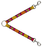 Dog Leash Splitter - Green Dragons Smoking Purple Dog Leash Splitters Buckle-Down   