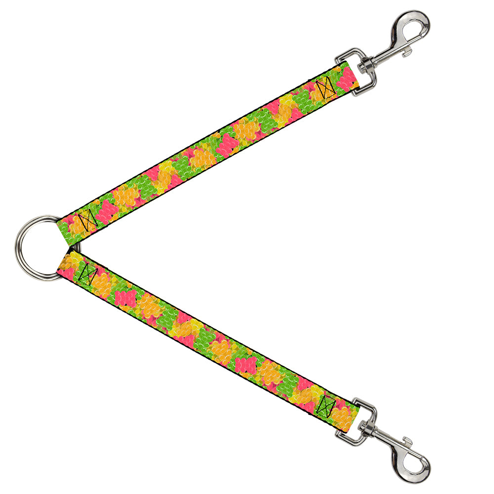 Dog Leash Splitter - Gummy Bears Stacked Multi Color Dog Leash Splitters Buckle-Down   