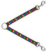 Dog Leash Splitter - Gummy Bears Black/Multi Color Dog Leash Splitters Buckle-Down   