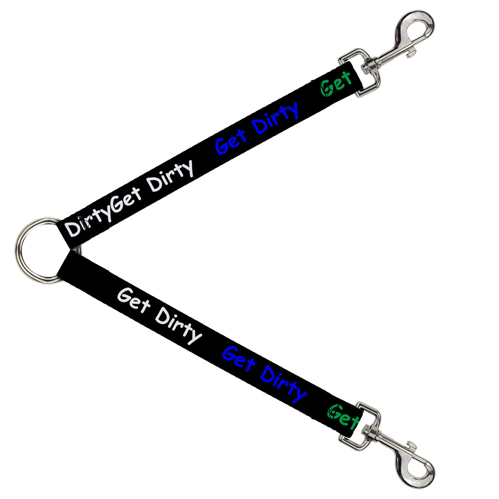 Dog Leash Splitter - GET DIRTY Black/White/Blue/Green/Red Dog Leash Splitters Buckle-Down   