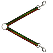 Dog Leash Splitter - Geomteric2 Black/Red/Yellow/Green Dog Leash Splitters Buckle-Down   