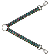 Dog Leash Splitter - Geometric5 Gray/Teal/White/Pink/Yellow Dog Leash Splitters Buckle-Down   