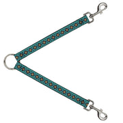 Dog Leash Splitter - Geometric6 Navy/Turquoise/Gold Dog Leash Splitters Buckle-Down   