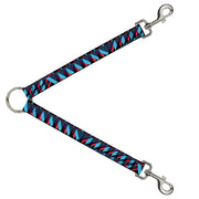 Dog Leash Splitter - Geometric Peaks Blues/Purple/Red Dog Leash Splitters Buckle-Down   
