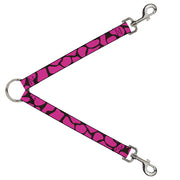 Dog Leash Splitter - Giraffe Spots Black/Fuchsia Dog Leash Splitters Buckle-Down   