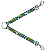Dog Leash Splitter - Ghost BOO! Blue/Multi Color Dog Leash Splitters Buckle-Down   
