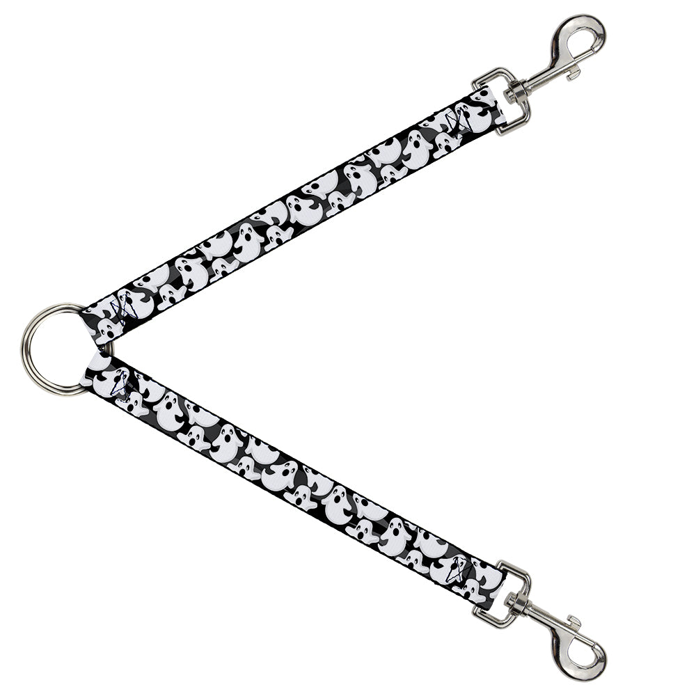 Dog Leash Splitter - Ghosts Scattered Black/White Dog Leash Splitters Buckle-Down   
