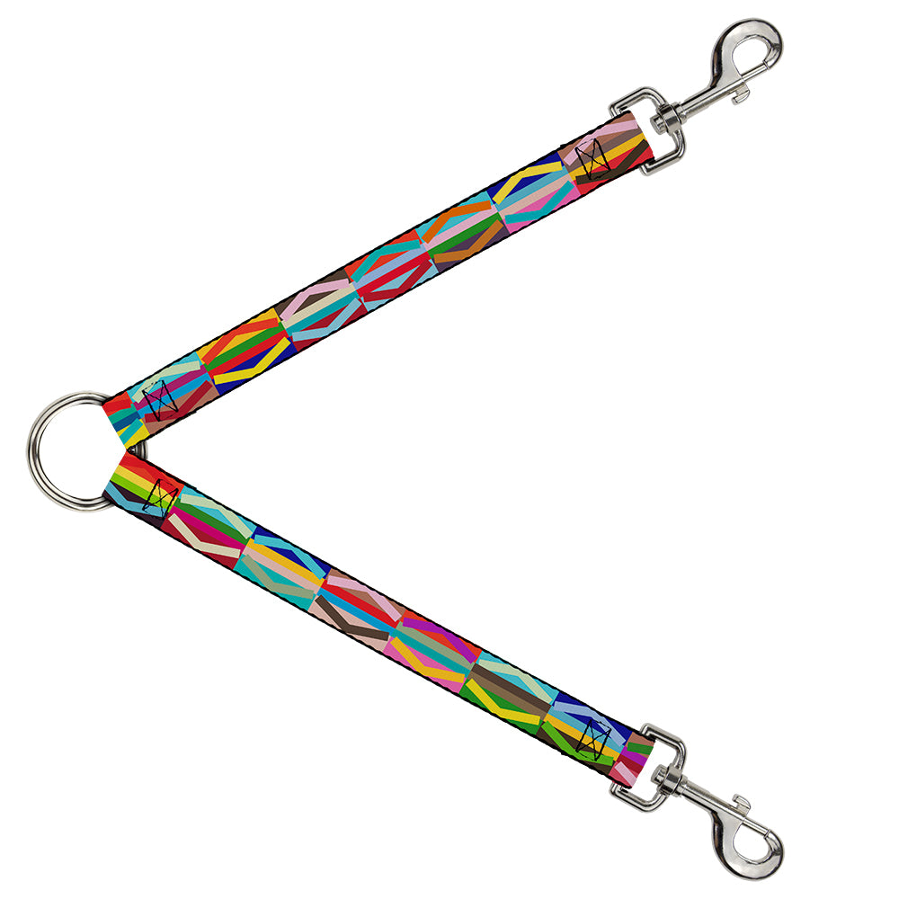 Dog Leash Splitter - Geometric10 Multi Color Dog Leash Splitters Buckle-Down   