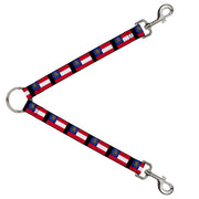 Dog Leash Splitter - Georgia Flags/Black Dog Leash Splitters Buckle-Down   