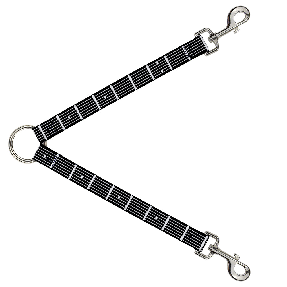 Dog Leash Splitter - Guitar Neck Black/White Dog Leash Splitters Buckle-Down   