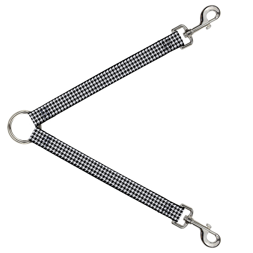 Dog Leash Splitter - Houndstooth Black/White Dog Leash Splitters Buckle-Down   