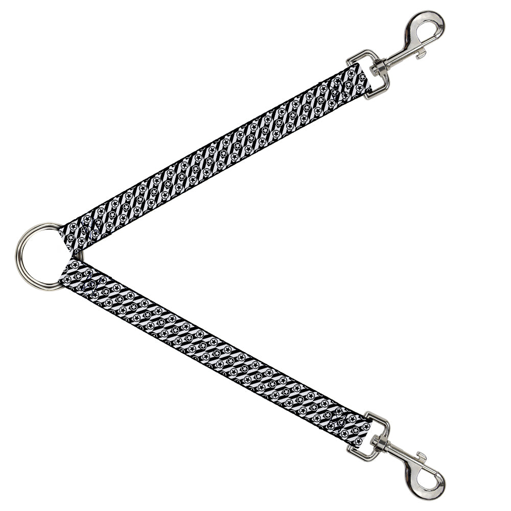 Dog Leash Splitter - Houndstooth Star Black/White Dog Leash Splitters Buckle-Down   