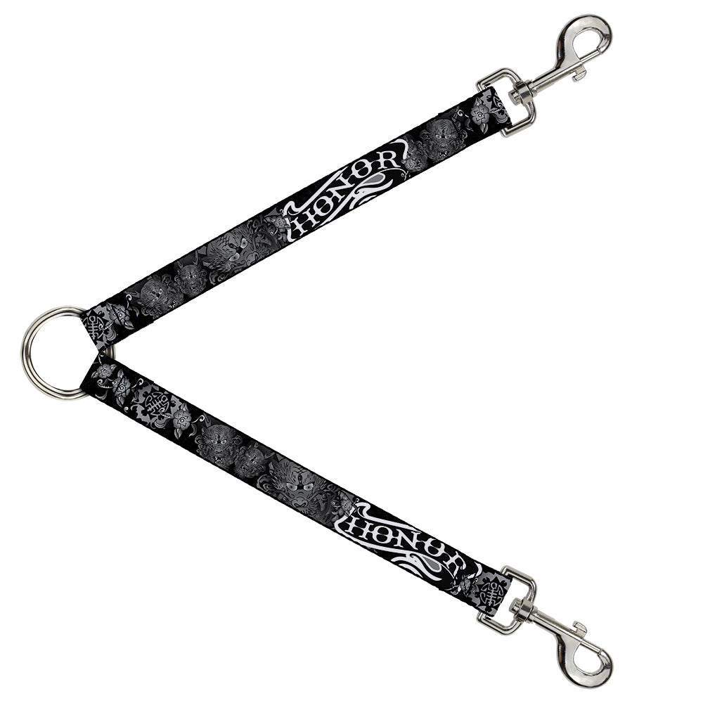 Dog Leash Splitter - Honor Black/White Dog Leash Splitters Buckle-Down   
