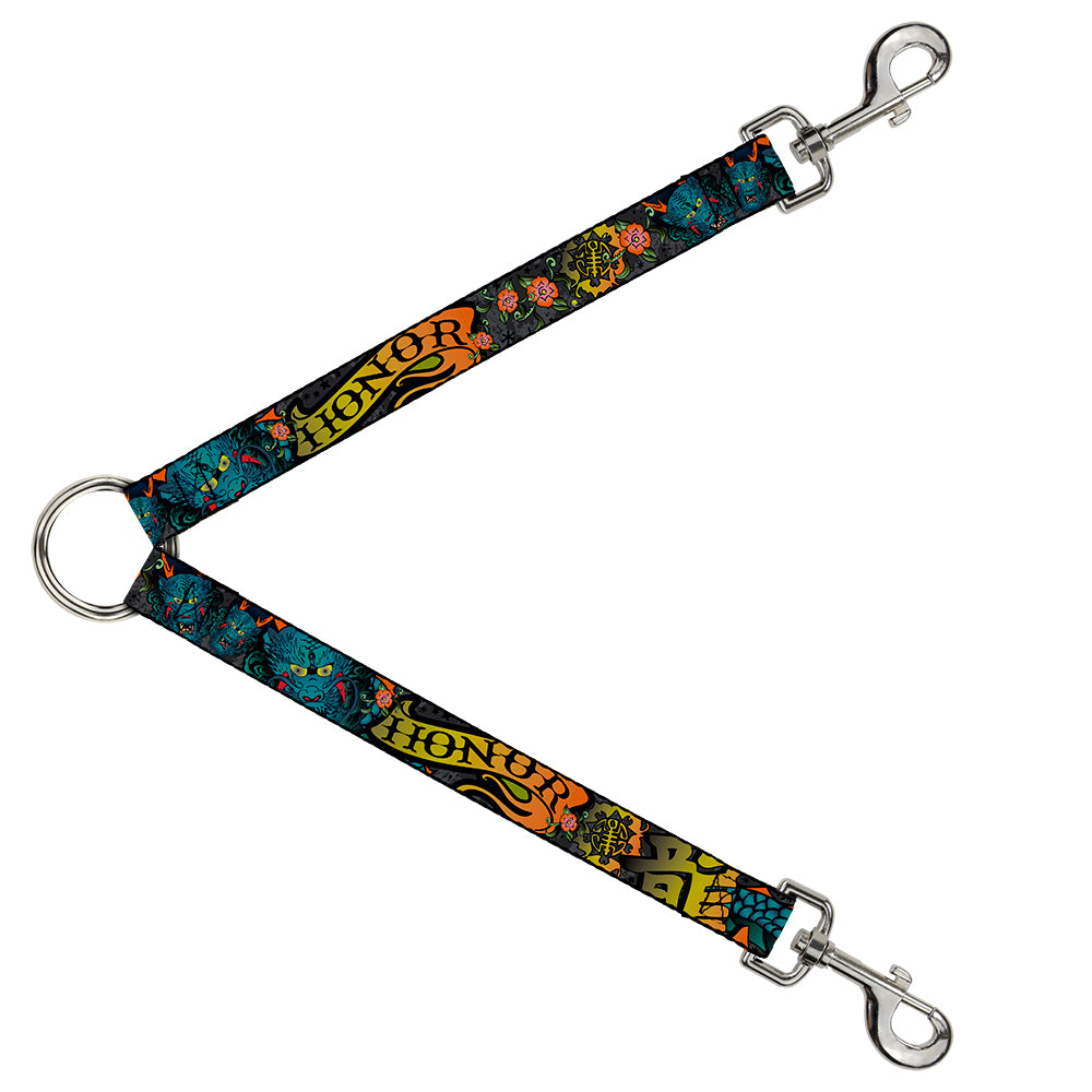 Dog Leash Splitter - Honor CLOSE-UP Black Dog Leash Splitters Buckle-Down   