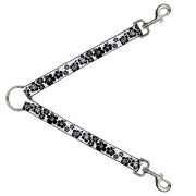 Dog Leash Splitter - Hibiscus White/Black Dog Leash Splitters Buckle-Down   