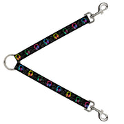 Dog Leash Splitter - Headphones Curls Black/Gray/Neon Dog Leash Splitters Buckle-Down   