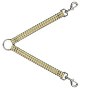 Dog Leash Splitter - Houndstooth White/Green/Brown Dog Leash Splitters Buckle-Down   