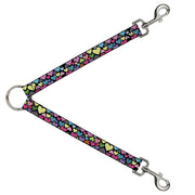 Dog Leash Splitter - Hearts Black/Multi Color Dog Leash Splitters Buckle-Down   